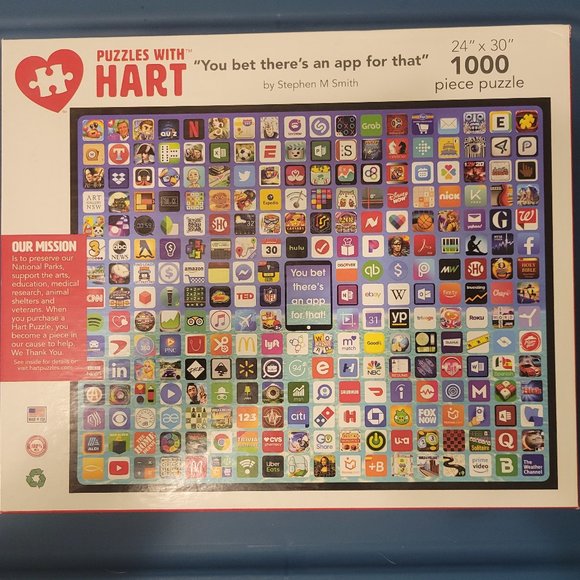 Hart Jigsaw Puzzle-"YOU BET THERE IS AN APP FOR THAT" - 1000 PIECES -GREAT FUN! - Picture 3 of 9